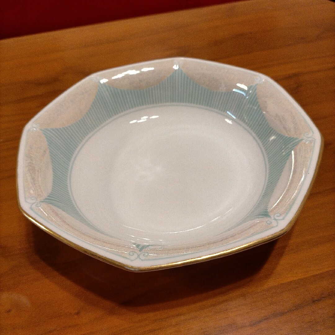 日本陶器会社 オールドノリタケ 八角皿 金縁 1枚