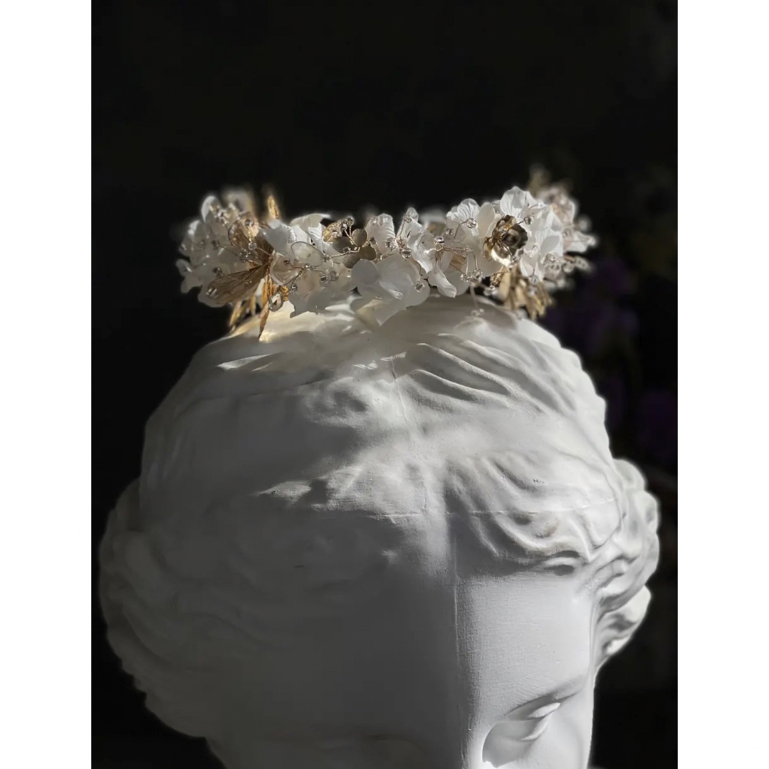 成人式　髪飾り　カチューシャ ハンドメイドのウェディング(ヘッドドレス/ドレス)の商品写真