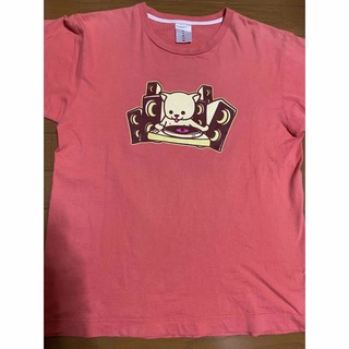 CUNE 猫DJ Tシャツ　オレンジピンク(Tシャツ/カットソー(半袖/袖なし))