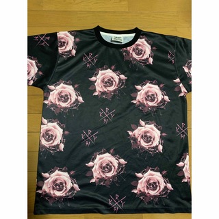 KRYCLOTHING Tシャツ　ローズ　ドクロ　ピンク(Tシャツ/カットソー(半袖/袖なし))