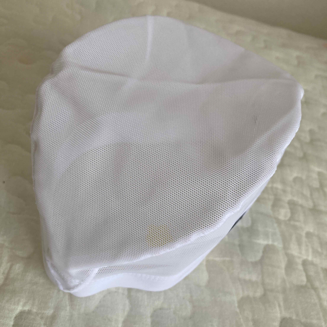 スイミングキャップ　水泳帽　プール　帽子　白　未使用　S キッズ/ベビー/マタニティのベビー服(~85cm)(水着)の商品写真