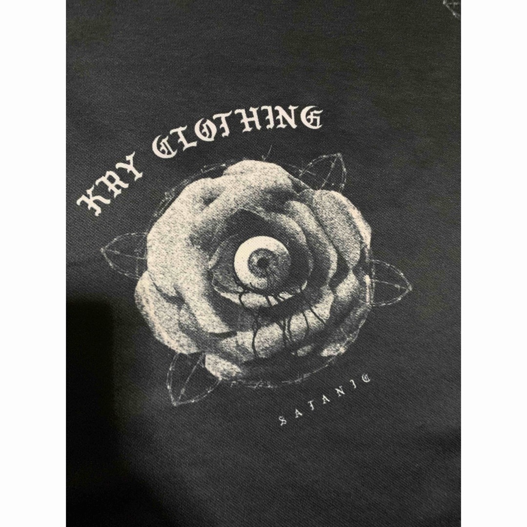 KRYCLOTHING Tシャツ　ローズ　ドクロ　ピンク