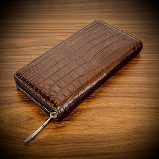 高級 クロコダイル メンズ 財布 カード21枚 大容量 ブラウン 茶 証明 ... 高級 クロコダイル メンズ 財布 カード21枚 大容量 ブラウン 茶 証明付