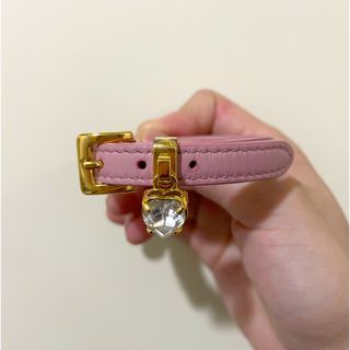 ミュウミュウ(miumiu)の【中古】miumiu マドラスレザーブレスレット(ブレスレット/バングル)