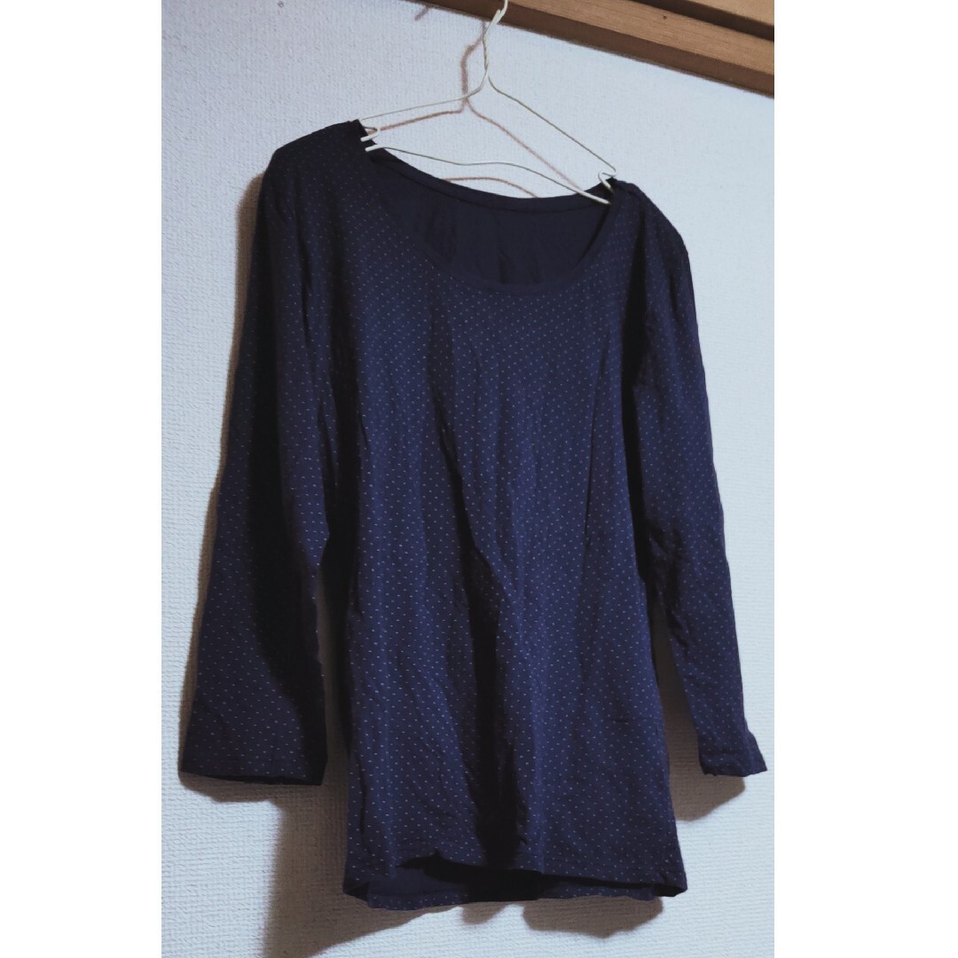 しまむら(シマムラ)のしまむら８分袖・紺色・サーモインナー レディースのトップス(Tシャツ(長袖/七分))の商品写真