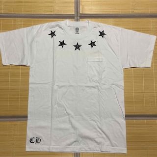 クロムハーツ(Chrome Hearts)のCHROME HEARTS STAR スター　ホースシュー　tシャツ L 白(Tシャツ/カットソー(半袖/袖なし))