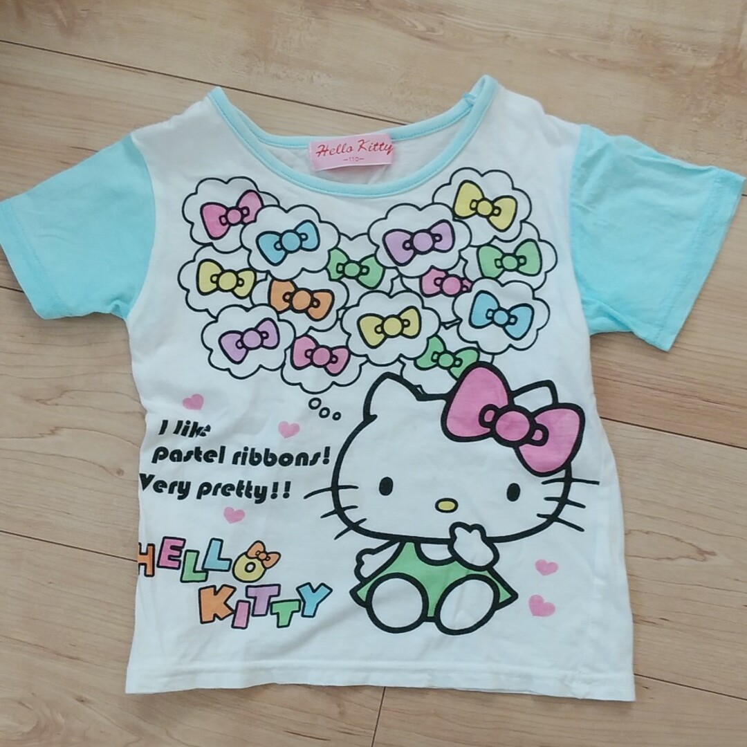 サンリオ(サンリオ)の女の子　Tシャツ　100 110センチ　キティちゃん キッズ/ベビー/マタニティのキッズ服女の子用(90cm~)(Tシャツ/カットソー)の商品写真