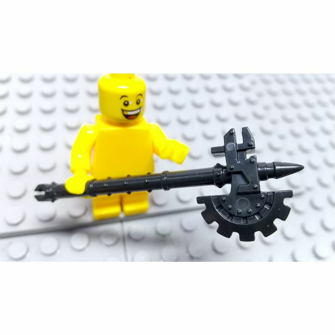 バトルアックス　LEGO互換　レゴ武器　インテリア　モンハン　スラッシュ　斧 エンタメ/ホビーのフィギュア(SF/ファンタジー/ホラー)の商品写真