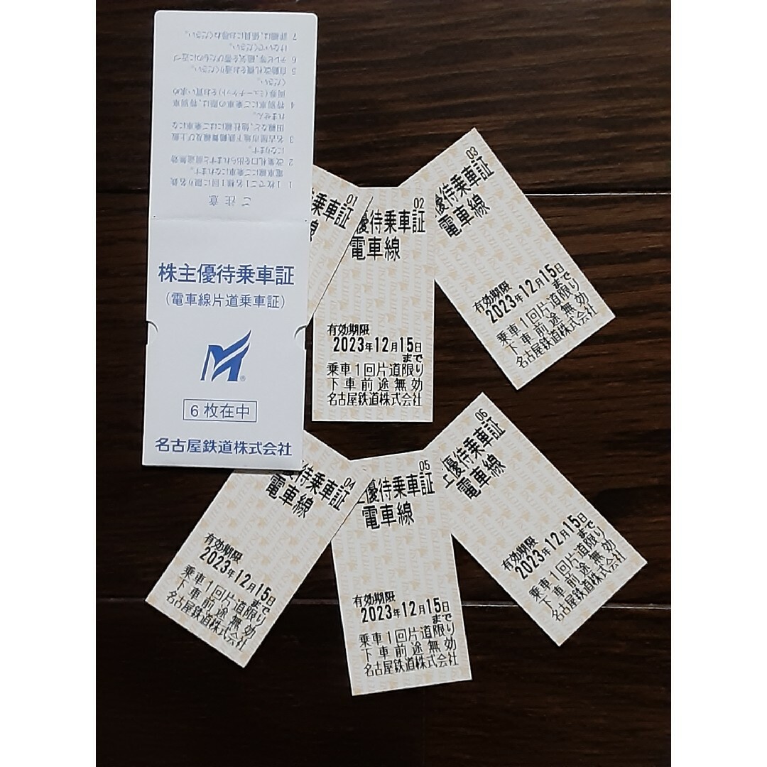 名鉄百貨店 - 名古屋鉄道 株主優待乗車証 6枚の通販 by はなまる's ... 名鉄株主優待乗車証 6枚