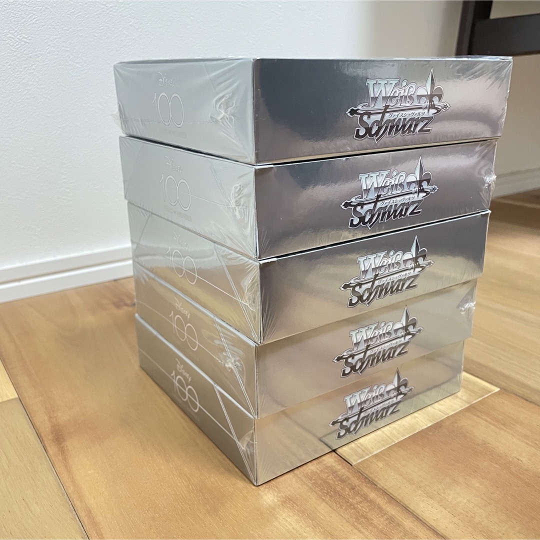 ヴァイスシュヴァルツ(ヴァイスシュヴァルツ)の5箱新品未開封　Disney100 ヴァイスシュヴァルツ ディズニー100 初版 エンタメ/ホビーのトレーディングカード(Box/デッキ/パック)の商品写真