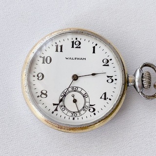 ウォルサム(Waltham)のWALTHAM ウォルサム　手巻き式懐中時計　アンティーク　スモセコ付　稼動品♪(腕時計(アナログ))