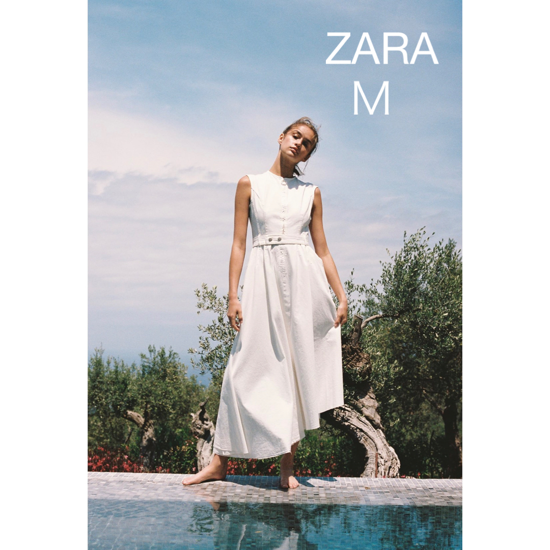 ZARA アシンメトリー丈 ワンピースロングワンピース/マキシワンピース