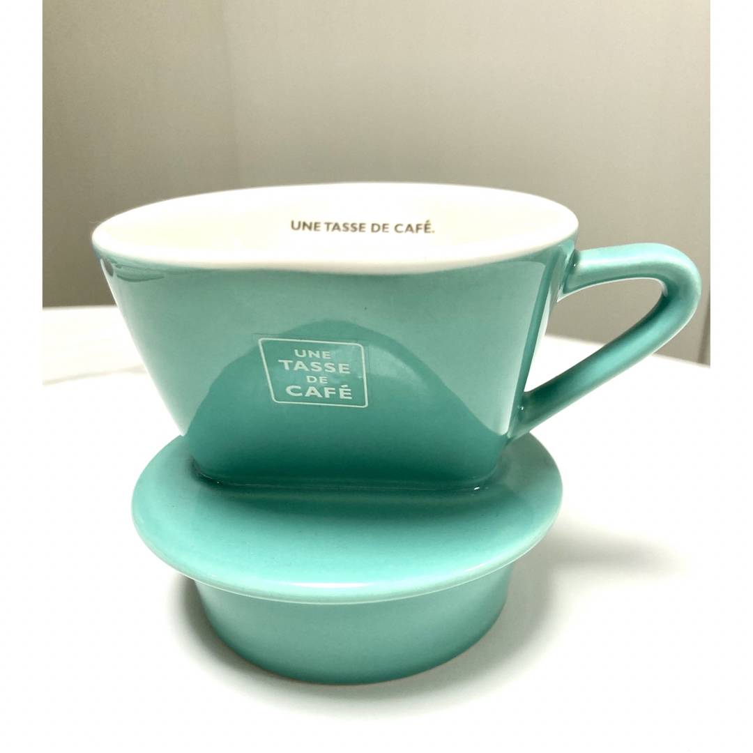 【未使用】コーヒードリッパー☕️ 陶器　ブルー　受け皿付き✨オシャレ✨ スマホ/家電/カメラの調理家電(コーヒーメーカー)の商品写真