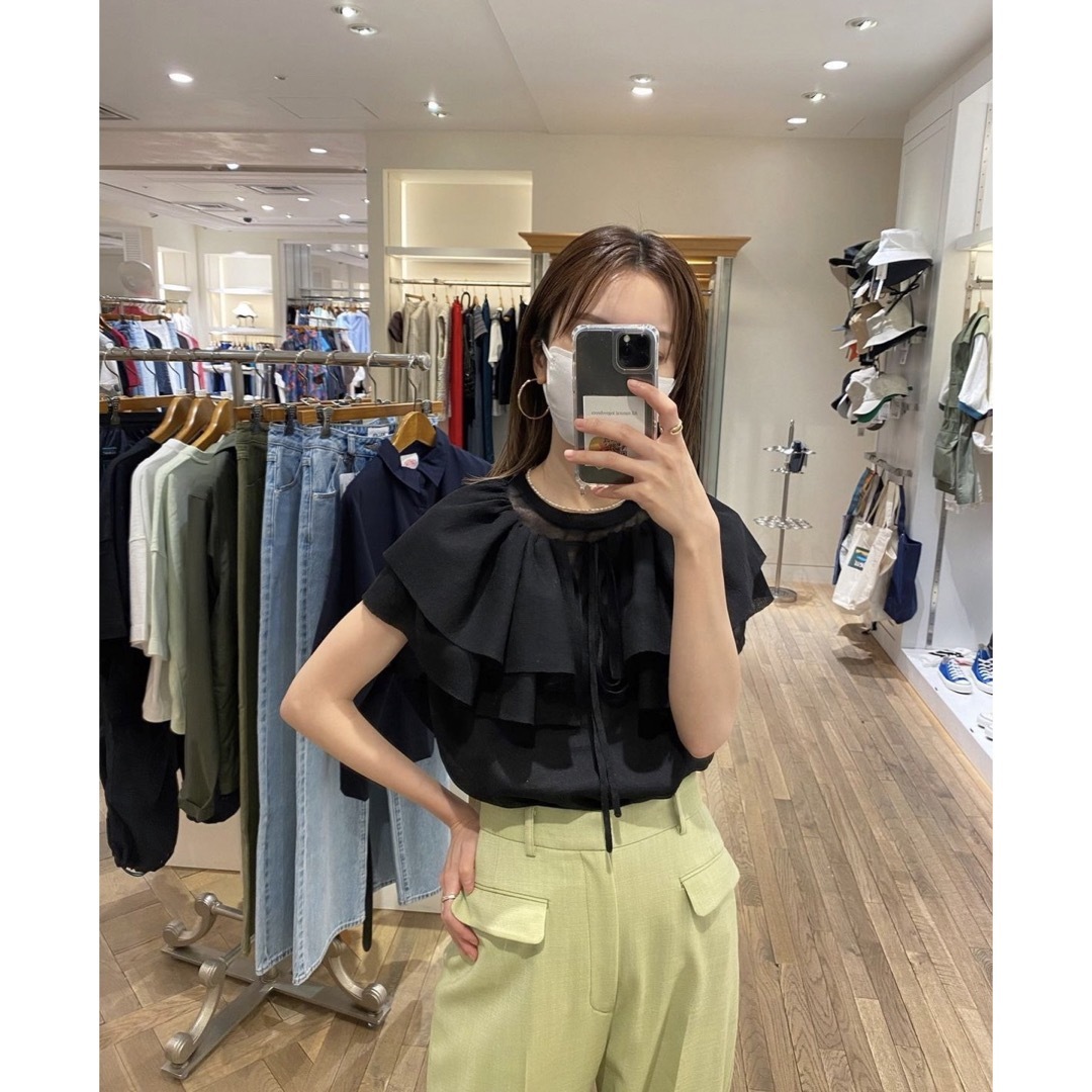 <6(ROKU)>FRILL NO SLEEVE TOP <6(ROKU)>FRILL NO SLEEVE TOP