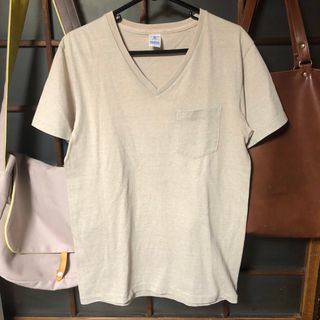 ベルバシーン(VELVA SHEEN)の【美品】Velva Sheen×JS 別注VネックポケットTシャツ USA製 S(Tシャツ/カットソー(半袖/袖なし))