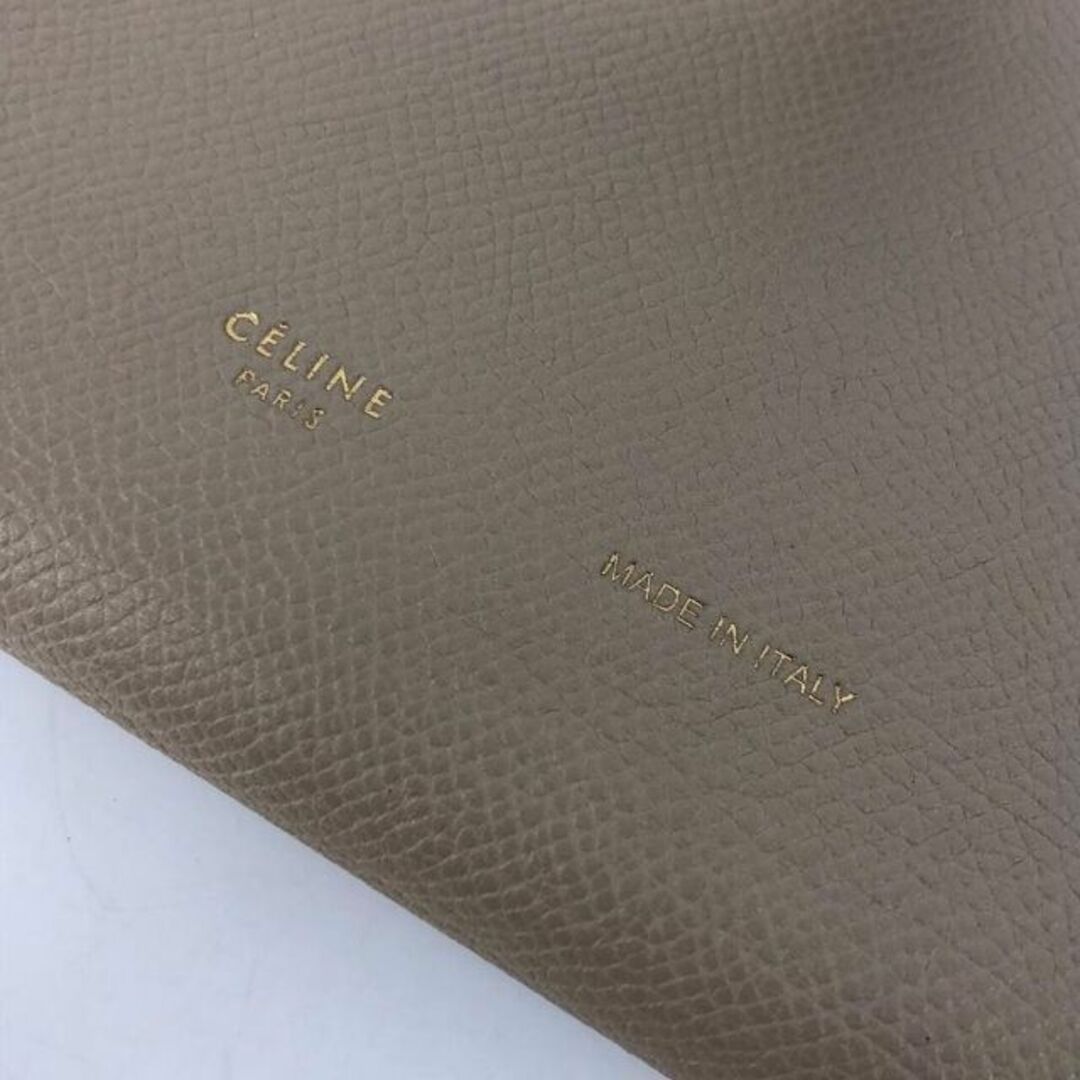 CELINE セリーヌ レザー バイカラー 二つ折り財布 ベージュ ブランド