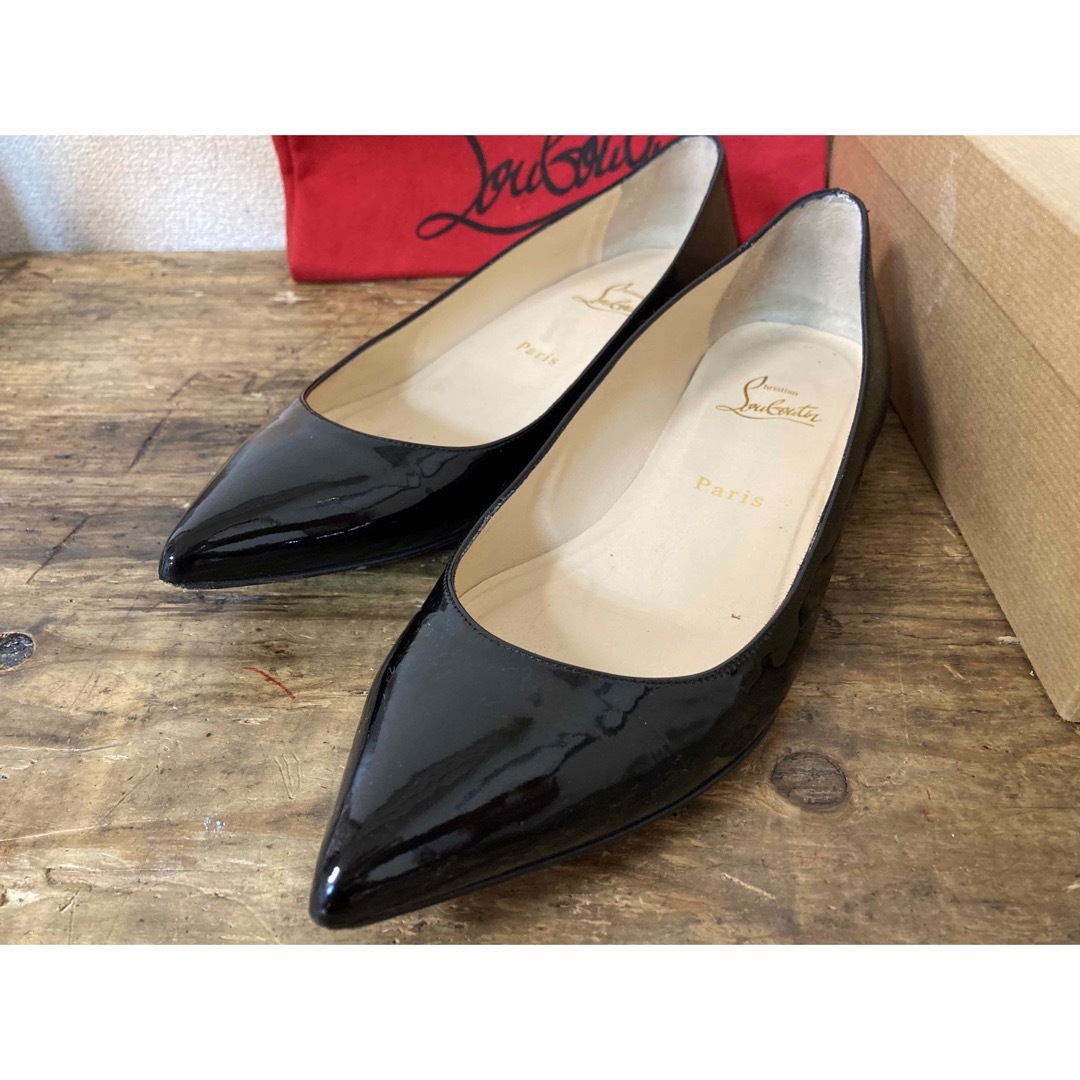 Christian Louboutin - Christian Louboutin フラットパテントカーフ黒