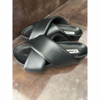 ジルサンダー(Jil Sander)のJil Sander レザークロスサンダル　メンズ(サンダル)