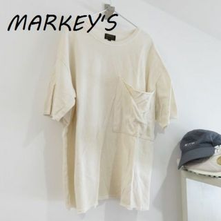 マーキーズ(MARKEY'S)のMARKEY'S　マーキーズ　生成り　カラッと生地　鹿の子　Tシャツ(Tシャツ/カットソー(半袖/袖なし))