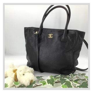 CHANEL(シャネル) ブラウン キャビアスキン 大き目 トートバッグ