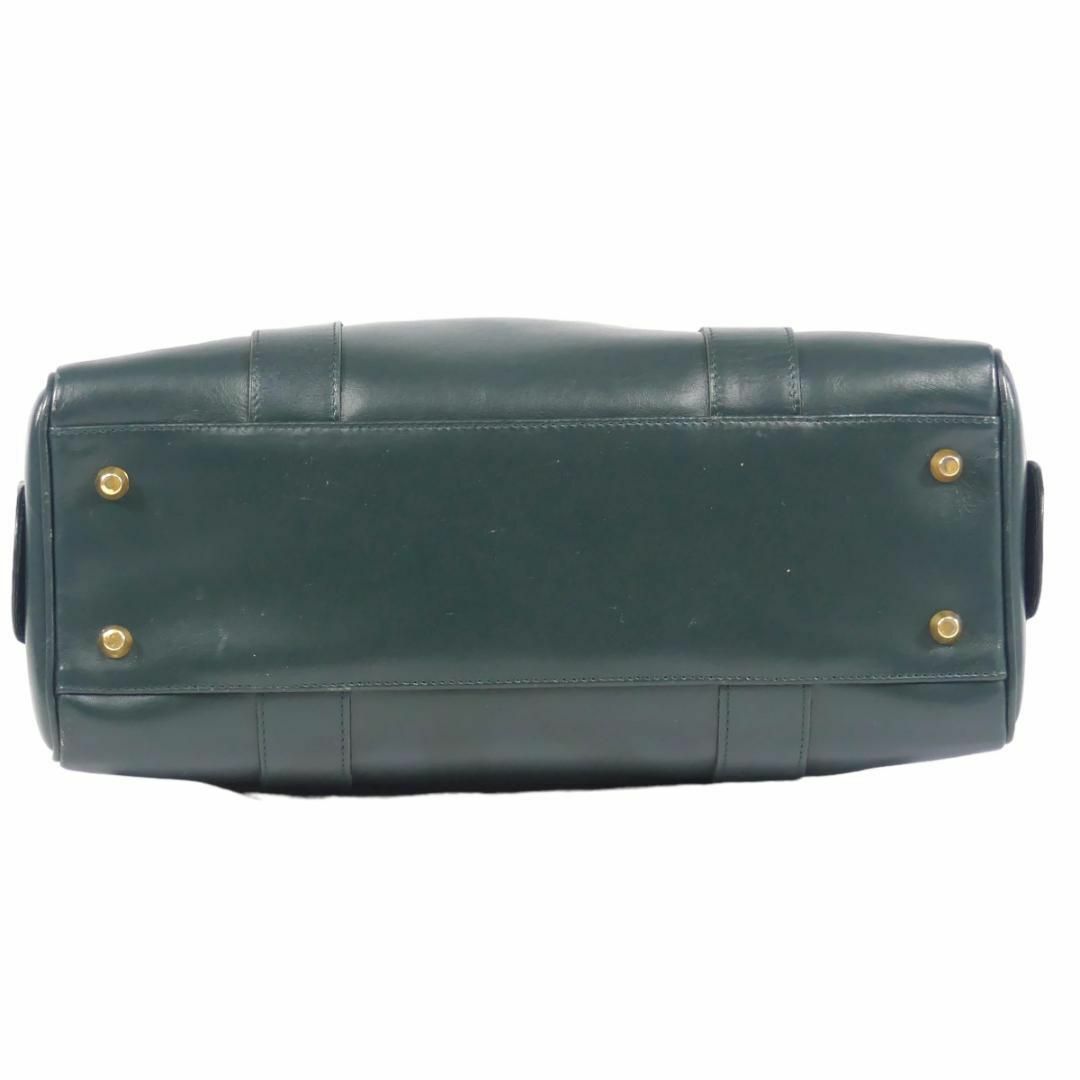 CARAN d'ACHE(カランダッシュ)のイタリア製 ハンドバッグ メンズ 本革 カランダッシュ レディース 緑 NS88 レディースのバッグ(ハンドバッグ)の商品写真