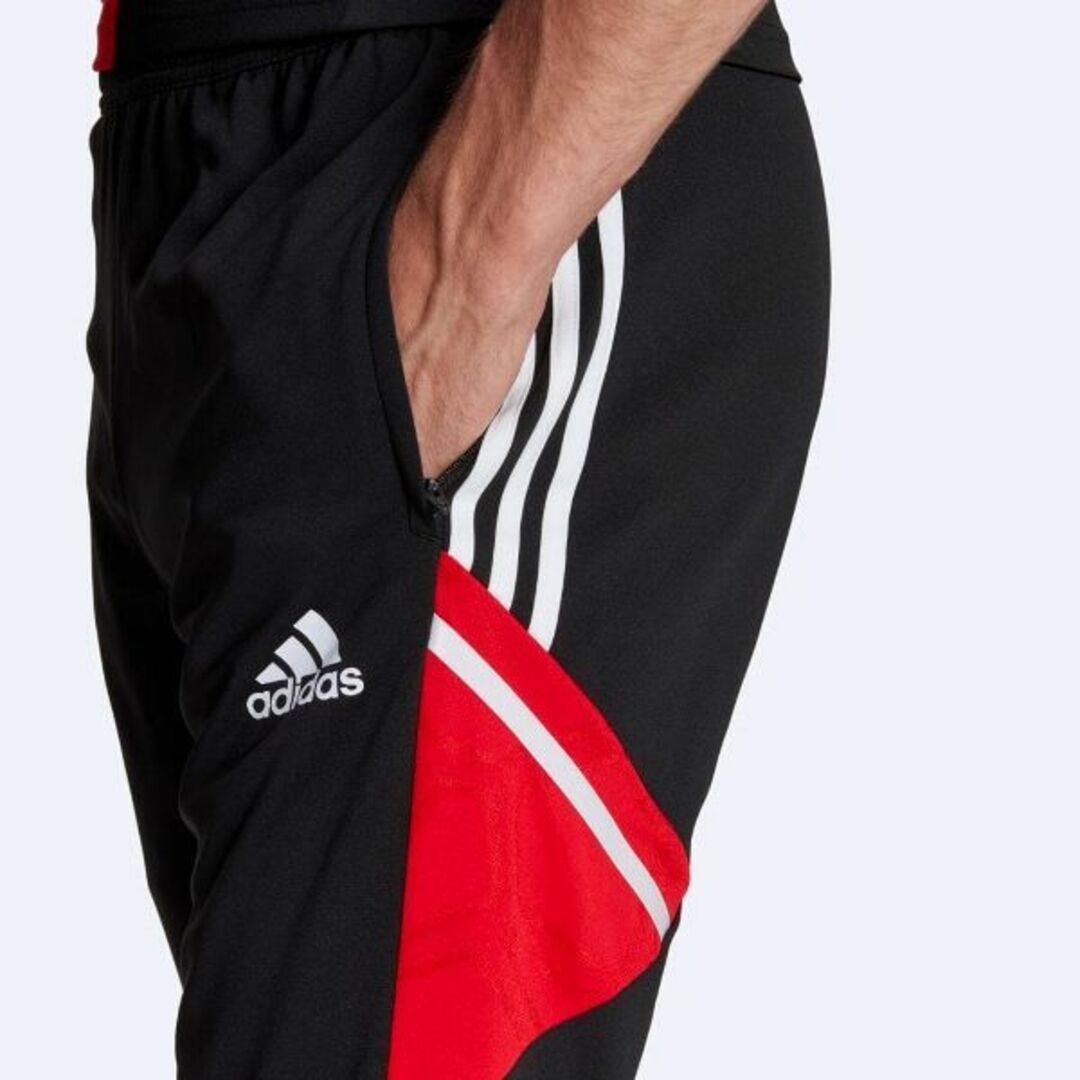 adidas(アディダス)のadidas アディダス メッシ ハーフパンツ スリム 長丈 黒(2XL)★新品 メンズのパンツ(ショートパンツ)の商品写真