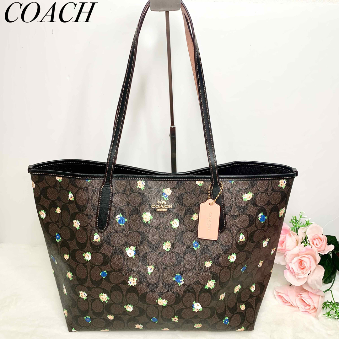 新品 COACH コーチ トートバッグ シグネチャー C7274 ブラウン