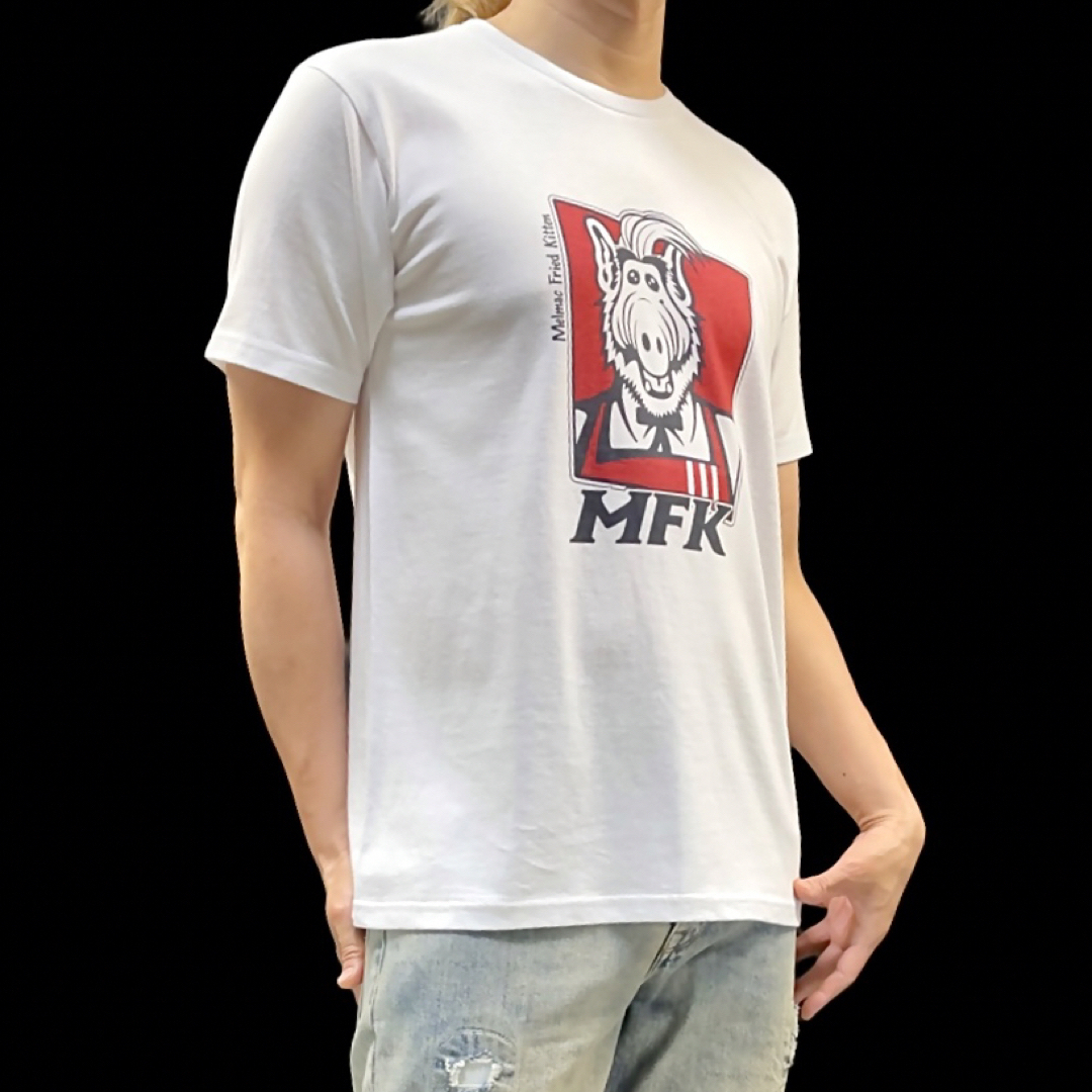 新品 ALF アルフ メルマック 宇宙人 KFC カーネルおじさん 白 Tシャツ メンズのトップス(Tシャツ/カットソー(半袖/袖なし))の商品写真