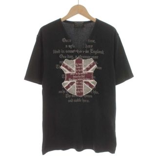 ニコルクラブフォーメン(NICOLE CLUB FOR MEN)のNICOLE CLUB FOR MEN Tシャツ Vネック 半袖 48 M 黒(Tシャツ/カットソー(半袖/袖なし))