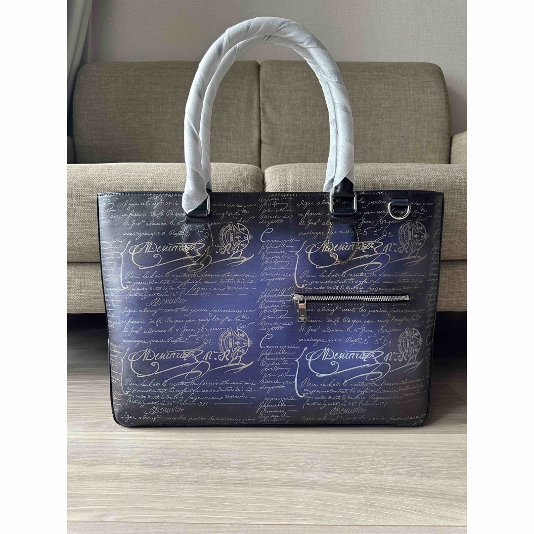 BERLUTI Toujours Silver Scritto Tote Bag