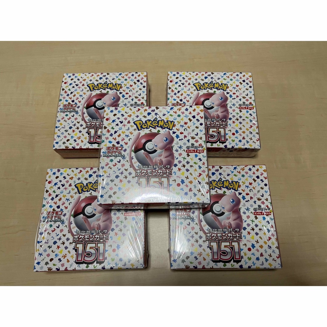 ポケモンカード 151  シュリンク付き5box  新品未開封です。