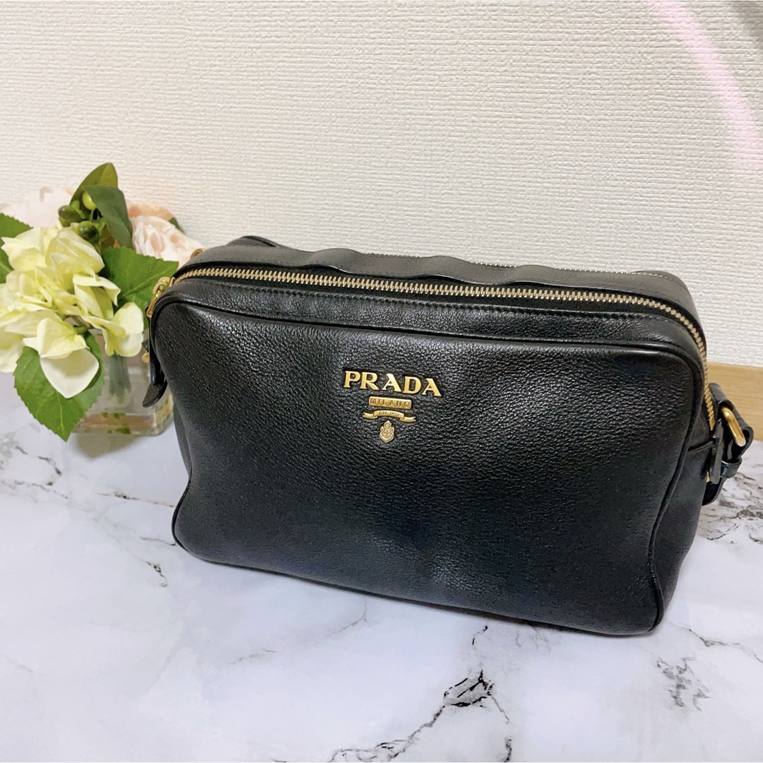 美品✨ PRADA プラダ ハンドバッグ ヴィッテロダイノ 三角ロゴ 2way-