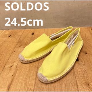 ソルドス(SOLUDOS)の新品送料込み　ソルドス　サンダル　スリッポン　イエロー　24.5cm(サンダル)