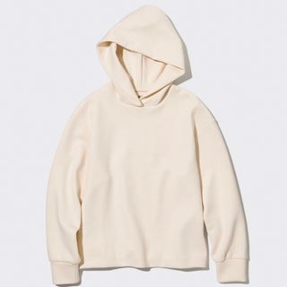 ユニクロ(UNIQLO)のXLサイズ オフホワイト UNIQLOドライスウェットプルパーカ(パーカー)