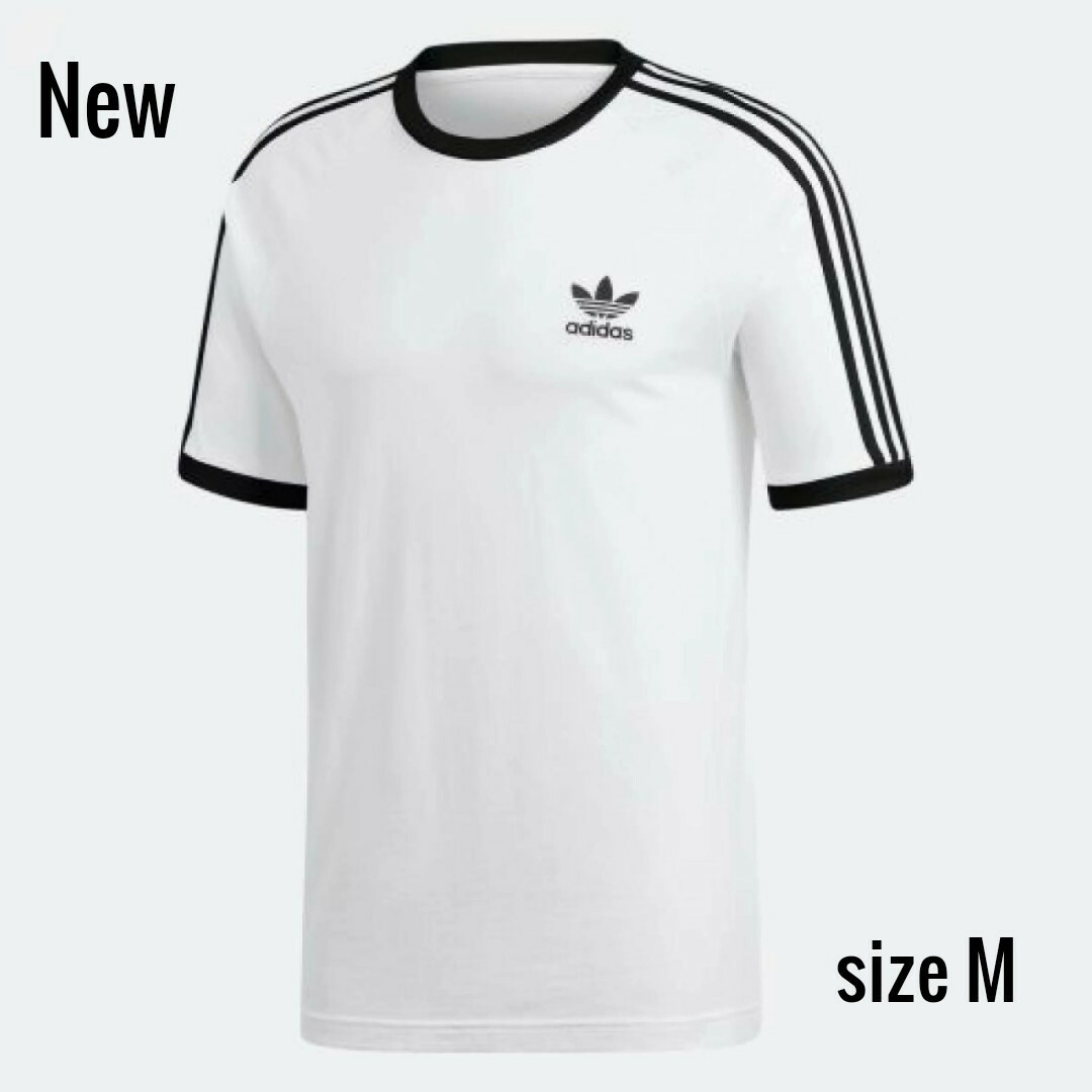 Originals（adidas）(オリジナルス)の新品 M adidas originals Tシャツ 3ストライプ 白 メンズのトップス(Tシャツ/カットソー(半袖/袖なし))の商品写真