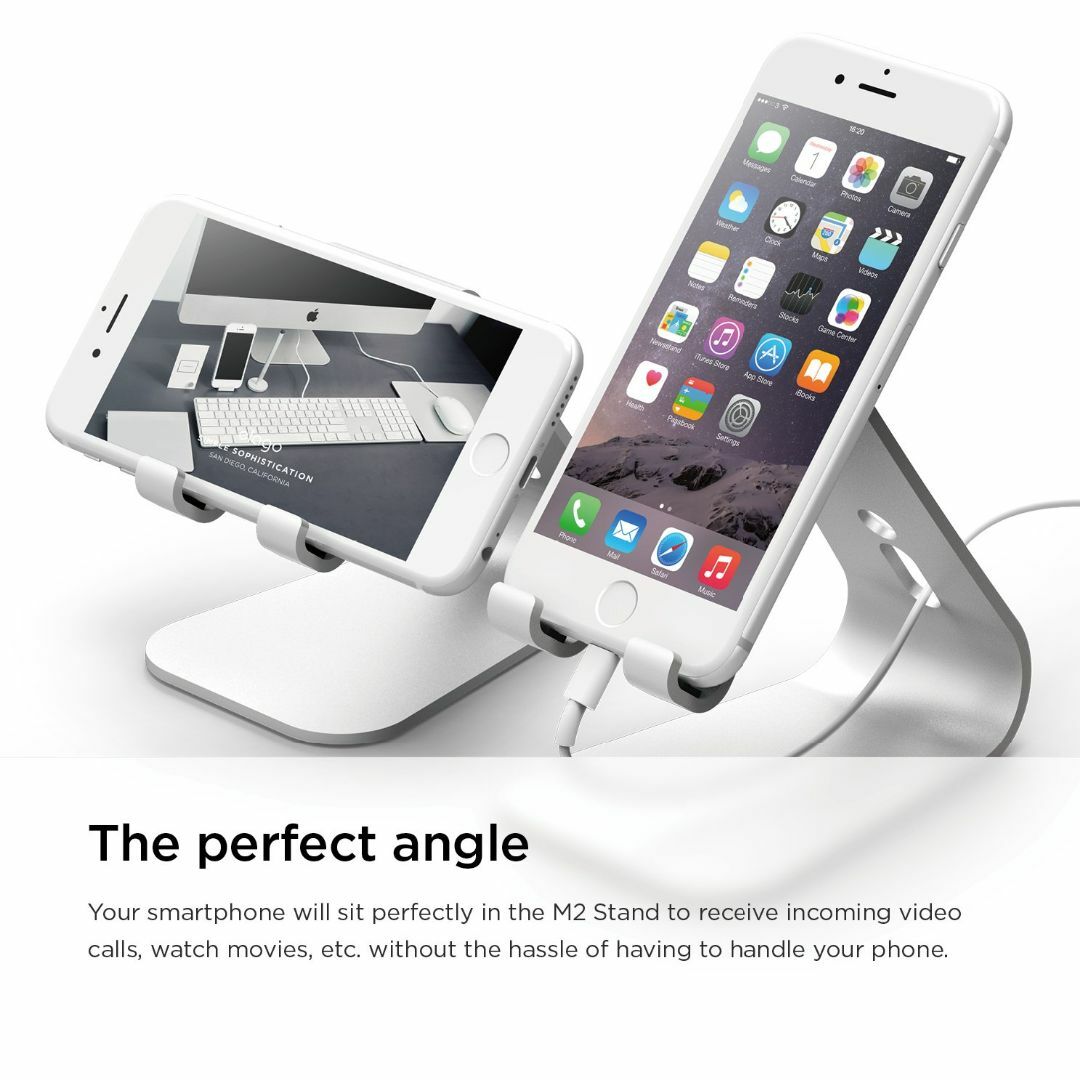 【色: シルバー】elago iPhone用デザインスタンド M2 Stand 1