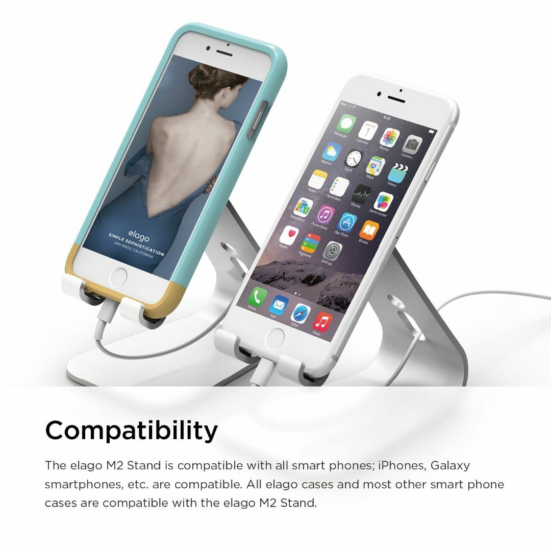 【色: シルバー】elago iPhone用デザインスタンド M2 Stand 2