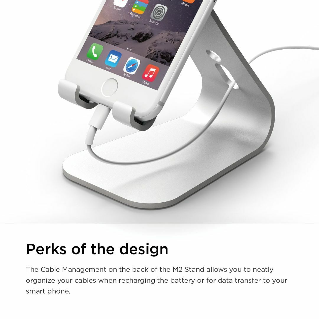 【色: シルバー】elago iPhone用デザインスタンド M2 Stand 5