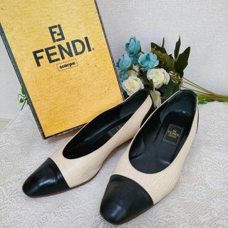 フェンディ(FENDI)の【ヴィンテージ】 FENDI フェンディ パンプス エピ バイカラー 24cm(ハイヒール/パンプス)