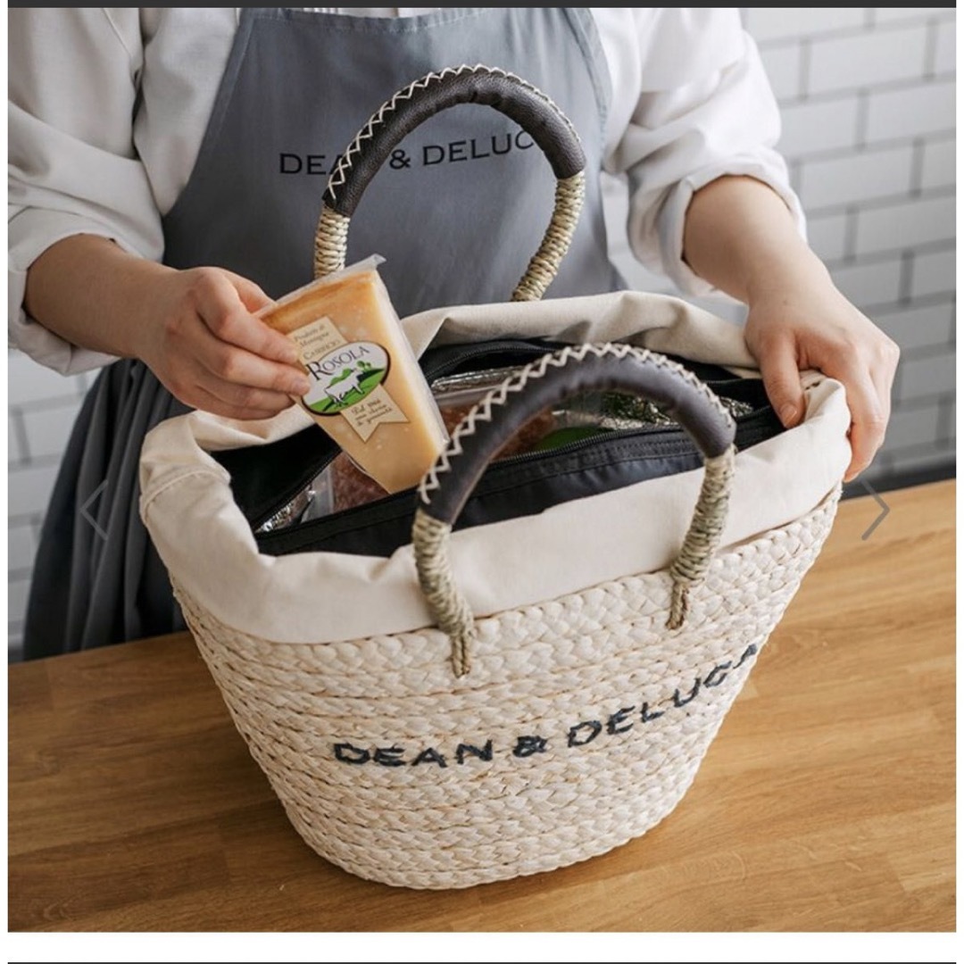 DEAN & DELUCA(ディーンアンドデルーカ)の【未使用品】DEAN&DELUCA  保冷カゴバッグ（大） レディースのバッグ(かごバッグ/ストローバッグ)の商品写真