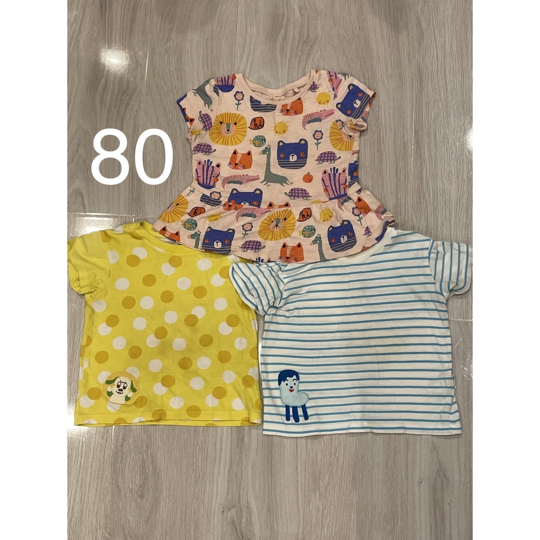 Tシャツ3点 キッズ/ベビー/マタニティのベビー服(~85cm)(Ｔシャツ)の商品写真