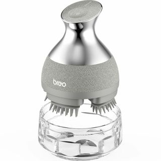 【色: 光沢シルバー】breo 電動ヘッドブラシ ヘッドスパ IPX7 防水 頭(その他)