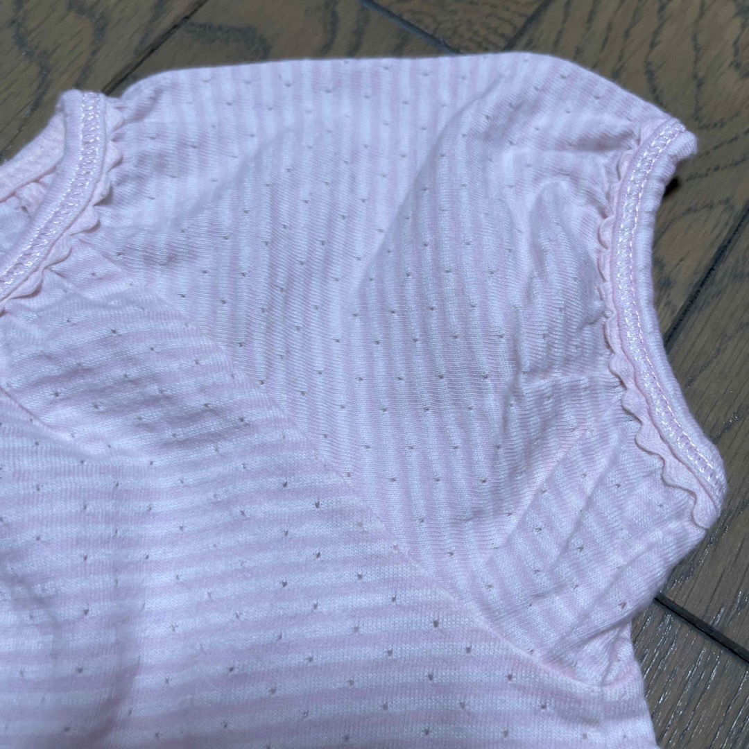 baby Dior(ベビーディオール)のbaby Dior Tシャツ　12M ピンクボーダー キッズ/ベビー/マタニティのキッズ服女の子用(90cm~)(Tシャツ/カットソー)の商品写真