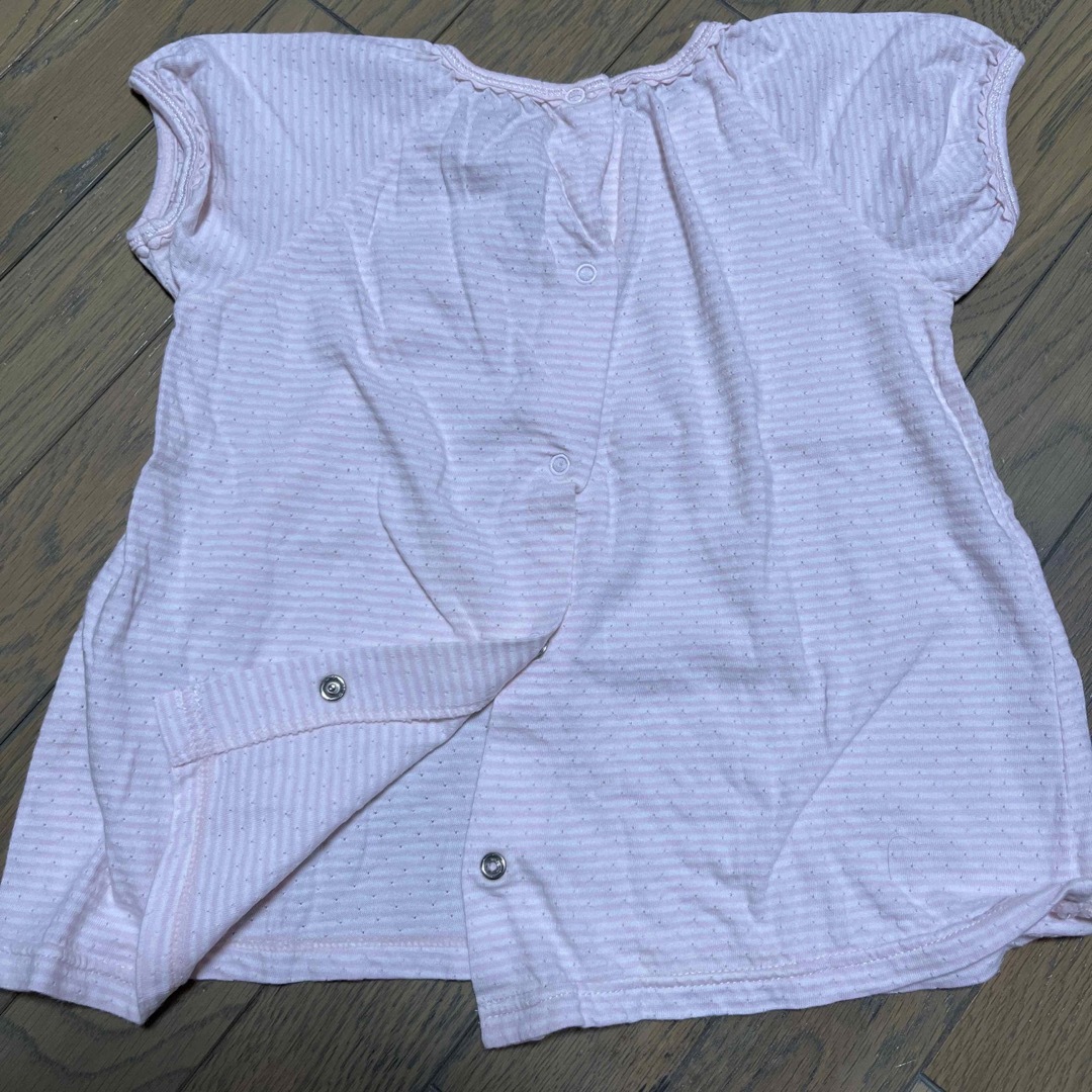 baby Dior(ベビーディオール)のbaby Dior Tシャツ　12M ピンクボーダー キッズ/ベビー/マタニティのキッズ服女の子用(90cm~)(Tシャツ/カットソー)の商品写真