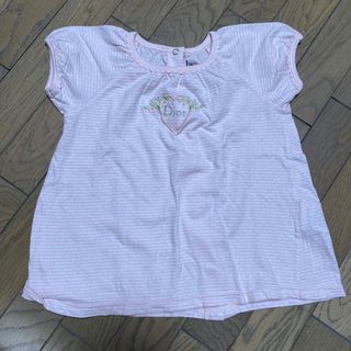 ベビーディオール(baby Dior)のbaby Dior Tシャツ　12M ピンクボーダー(Tシャツ/カットソー)