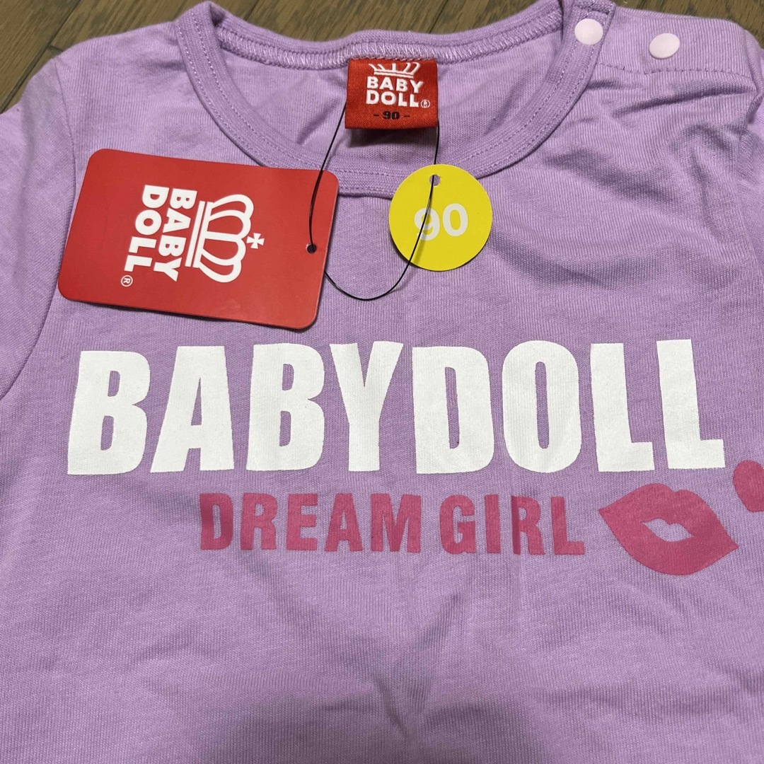 BABYDOLL(ベビードール)の【a様専用】新品　BABYDOLL AラインTシャツ　90サイズ キッズ/ベビー/マタニティのキッズ服女の子用(90cm~)(Tシャツ/カットソー)の商品写真