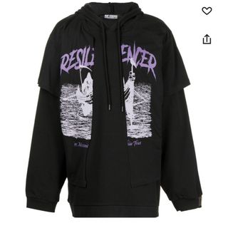 RAF SIMONS 22SS レイヤードフーディ　パーカー　ラフシモンズ　死神