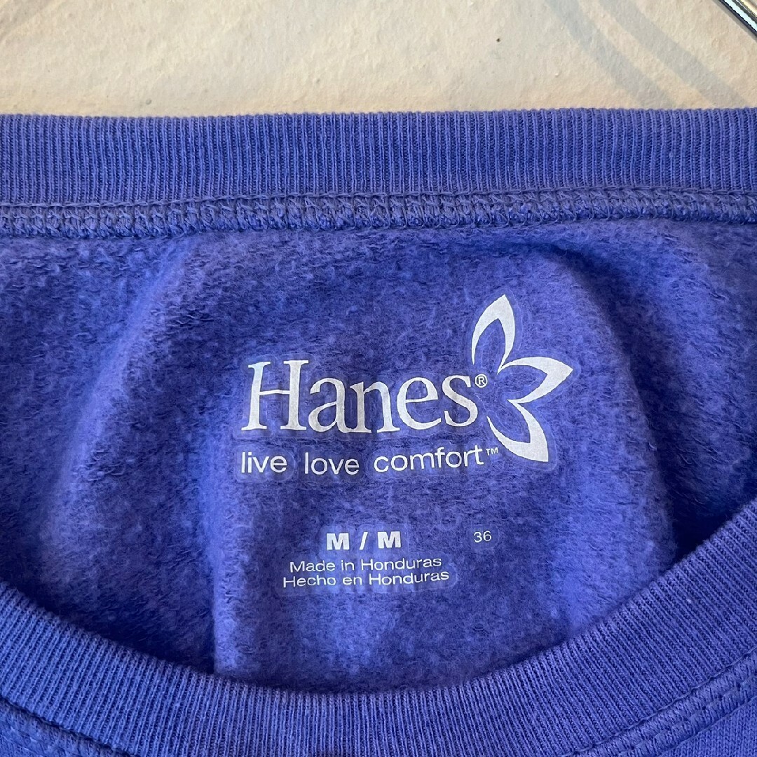 Hanes(ヘインズ)のHanes　スウェット　パープル　青紫 レディースのトップス(トレーナー/スウェット)の商品写真