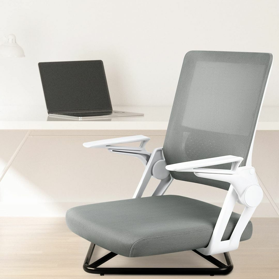 【色: グレー】Dowinx オフィス座椅子 オフィスチェア デスクチェア メッ