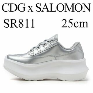 コムデギャルソン(COMME des GARCONS)の25cm　CDG x SALOMON　SR811 シルバー 定価６２９００円(スニーカー)